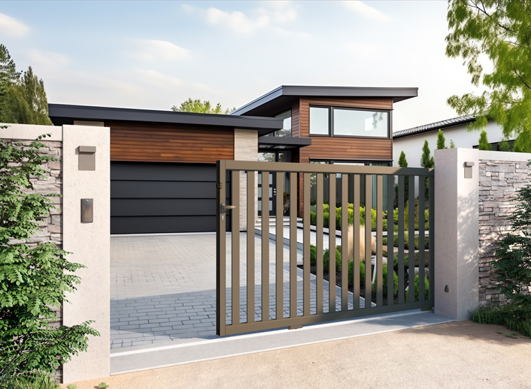 Portail-barreaux-classique-aluminium-Dryade