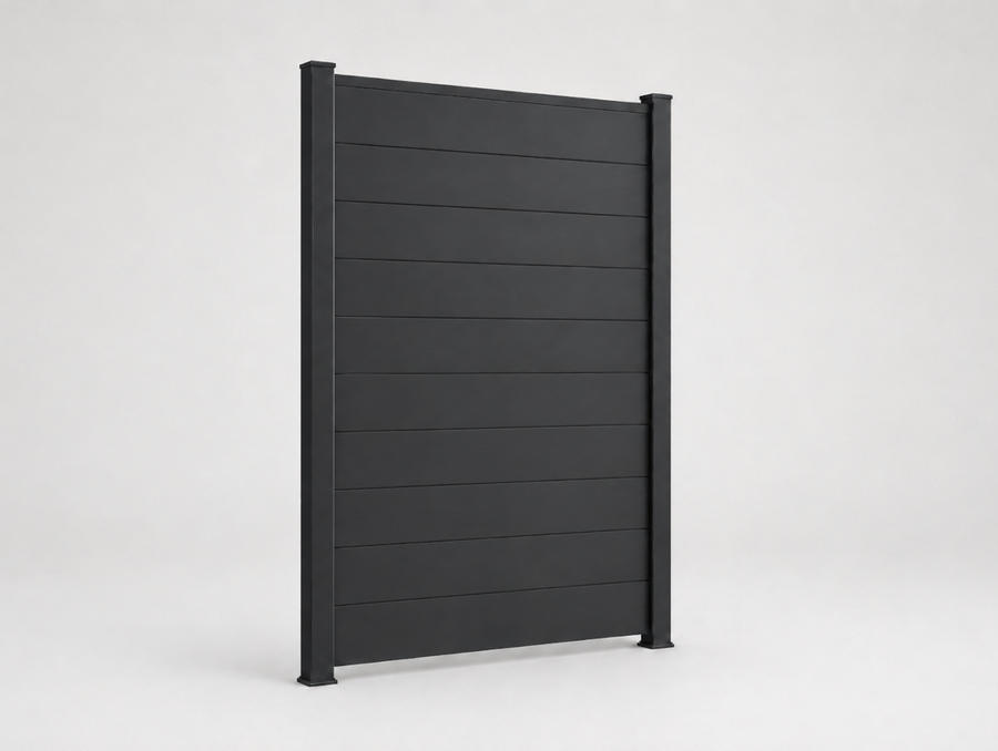 Brise-vue alu plein lames 125 mm pour intimité extérieure